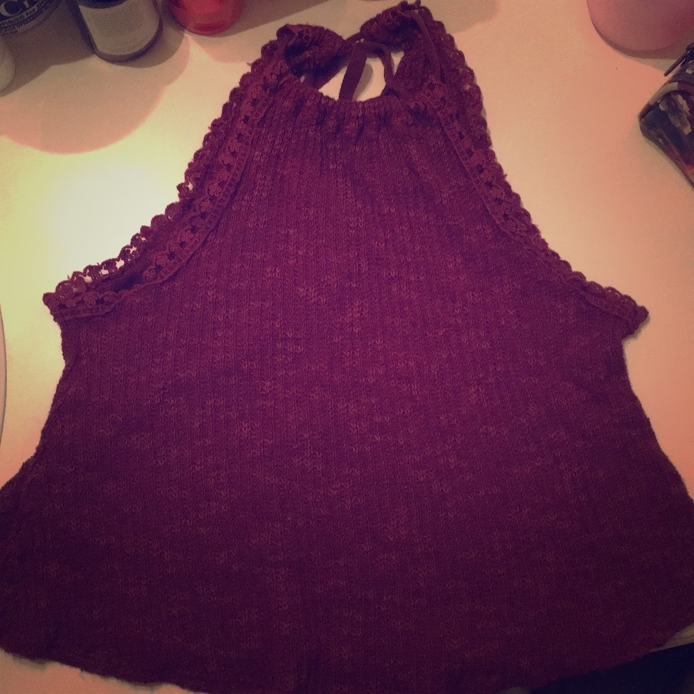 Maroon crop top